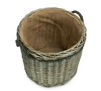 Small Antique Wash Round Storage Log Basket