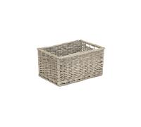 Red Hamper Antique Wash Unlined Wicker Storage Basket - Medium