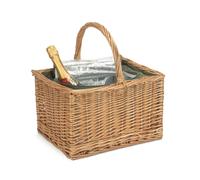 Red Hamper Antique Wash Wicker Butchers Cool Basket - One Size