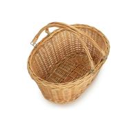 Red Hamper Buff Willow Medium Swing Handle Wicker Shopping Basket - Brown