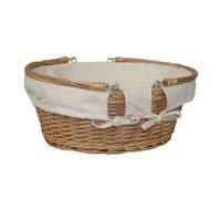Red Hamper C005W Wicker Large Swing Handle Basket Shopper White Lining