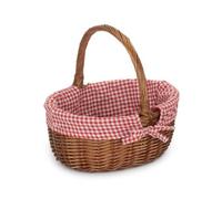 Red Hamper C018 Wicker Shopping Basket Double Steamed Oval Shopper