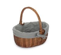 Red Hamper C018 Wicker Shopping Basket Double Steamed Oval Shopper