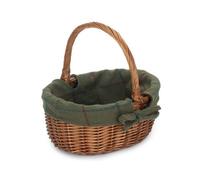 Red Hamper C018 Wicker Shopping Basket Double Steamed Oval Shopper