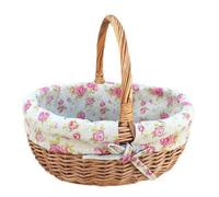 Red Hamper C044R Wicker Small Deluxe Shopping Basket