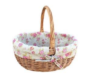 Red Hamper C044R Wicker Small Deluxe Shopping Basket