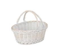 Red Hamper C103 Wicker Small White Swing Handle Shopping Basket