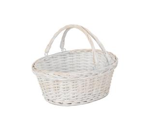 Red Hamper C103 Wicker Small White Swing Handle Shopping Basket