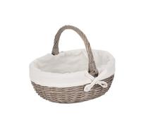 Red Hamper C108W Wicker Large Lined Antique Wash Bathroom Shopping Basket