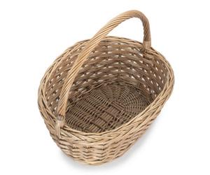Red Hamper C116 Oval Wicker Braid Border Shopping Basket