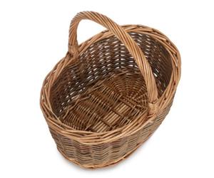 Red Hamper C120/2 Medium Oval Unpeeled Willow Shopping Basket
