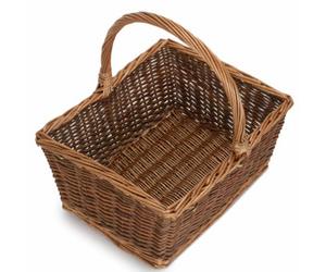 Red Hamper C121/3 Large Rectangular Unpeeled Willow Shopping Basket
