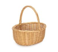Red Hamper C122 Wicker Shopping Basket Buff Willow Oval Shopper