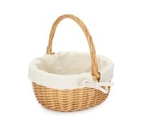 Red Hamper C122 Wicker Shopping Basket Buff Willow Oval Shopper
