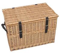 Red Hamper Chest Storage Basket, Wicker, Brown, 52 x 72 x 52 cm