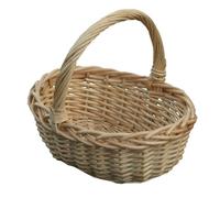 Red Hamper S015/HOME Wicker Childs Oval Shopping Basket