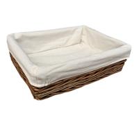 Red Hamper Cotton Lined Antique Wash Straight Sided Tray in Brown Red Hamper Brown