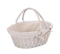 Red Hamper Cotton Lined White Swing Handle Shopper | Size: Medium Red Hamper White M