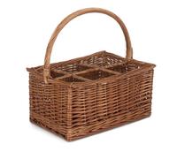 Red Hamper Db003 Wicker Double Steamed 6 Bottle Carrier Drinks Basket