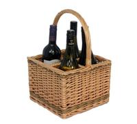 Red Hamper Db008 Wicker 2 Bottle Steamed Bottle Carrier