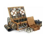 Red Hamper Deluxe 4 Person Ravenstor Fitted Wicker Picnic Basket - 4 Person