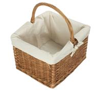 Red Hamper Deluxe Butchers Rectangular Shopping Basket - White