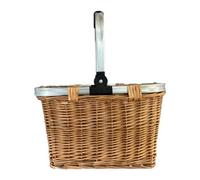 Red Hamper Double Steamed Folding Aluminium Handle Shopping Basket