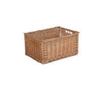 Red Hamper Double Steamed Wicker Storage Basket - Medium