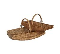 Red Hamper Double Steamed Willow Garden Trug - Set of 2 - Brown