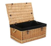 Red Hamper Eh003B 62Cm Rope Handled Picnic Basket With Black Lining