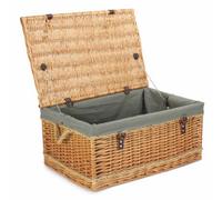 Red Hamper Eh003Gry 62Cm Rope Handled Picnic Basket With Grey Lining