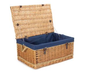 Red Hamper Eh003N 62Cm Rope Handled Picnic Basket With Navy Lining