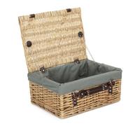 Red Hamper Eh006Gry 40Cm Buff Hamper With Grey Sage Lining