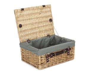 Red Hamper Eh006Gry 40Cm Buff Hamper With Grey Sage Lining
