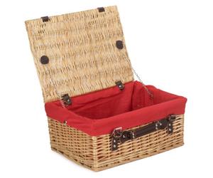 Red Hamper Eh006R Wicker Picnic Basket With Red Lining