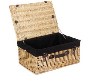 Red Hamper Eh007B Wicker 51Cm Buff Picnic Basket With Black Lining