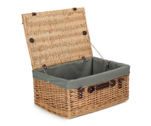 Red Hamper Eh007Gry 50Cm Buff Hamper With Grey Sage Lining