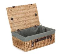 Red Hamper Eh009Gry 45Cm Buff Hamper With Grey Sage Lining