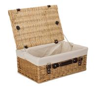 Red Hamper Eh009W Wicker 46Cm Buff Picnic Basket With White Lining
