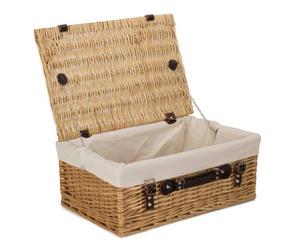 Red Hamper Eh009W Wicker 46Cm Buff Picnic Basket With White Lining