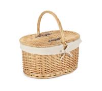 Red Hamper Eh017W Wicker Cotton Lined Buff Oval Picnic Basket