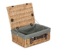 Red Hamper Eh026Gry 35Cm Picnic Basket With Grey Lining