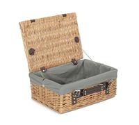 Red Hamper EH026GRY 35cm Picnic Basket with Grey Lining