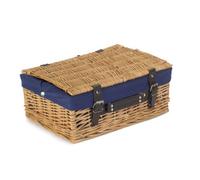 Red Hamper Eh026N Wicker 35Cm Picnic Basket With Blue Lining