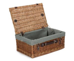 Red Hamper Eh028Gry 46Cm Double Steamed Picnic Basket With Grey Lining