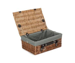 Red Hamper Eh030Gry 36Cm Double Steamed Hamper With Grey Sage Lining
