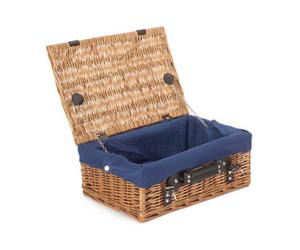 Red Hamper Eh030N Wicker 35Cm Double Steamed Picnic Basket With Blue Lining