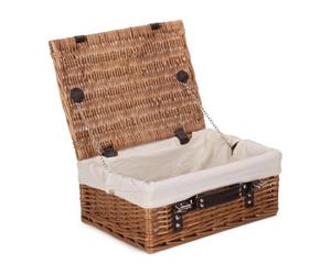Red Hamper Eh030W Wicker 36Cm Double Steamed Picnic Basket With White Lining
