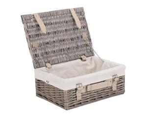 Red Hamper Eh034W Wicker 36Cm Antique Wash Picnic Basket With White Lining