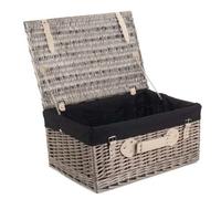 Red Hamper Eh036B Wicker 51Cm Antique Wash Picnic Basket With Black Lining